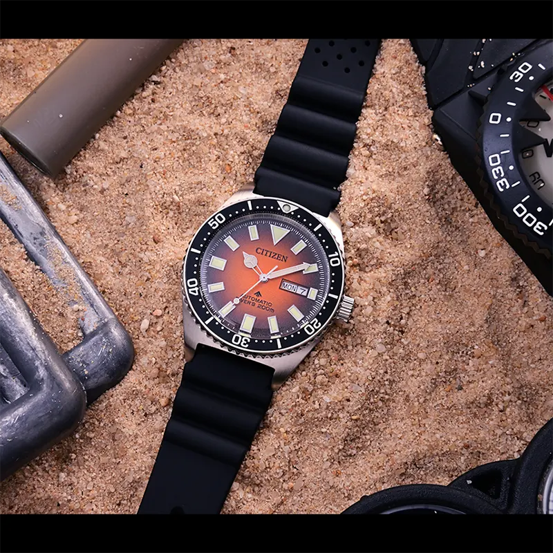 Citizen Promaster Diver's Automatic Orange Dial Men's Watch | NY0120-01Z